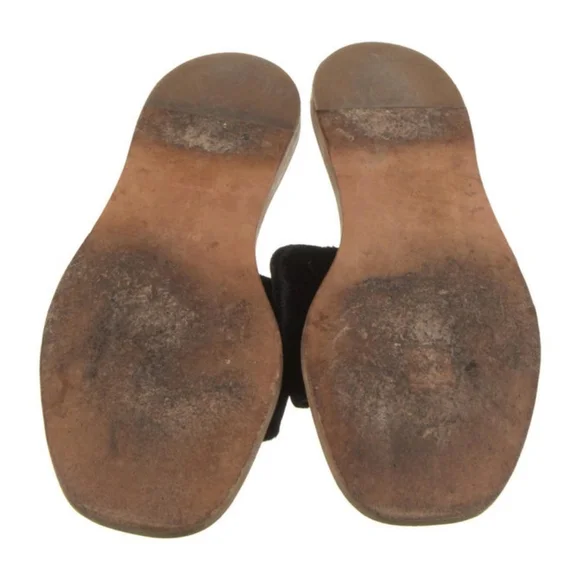 Prada Black Suede Slides Sandals - Size 7 - Picture 5 of 5